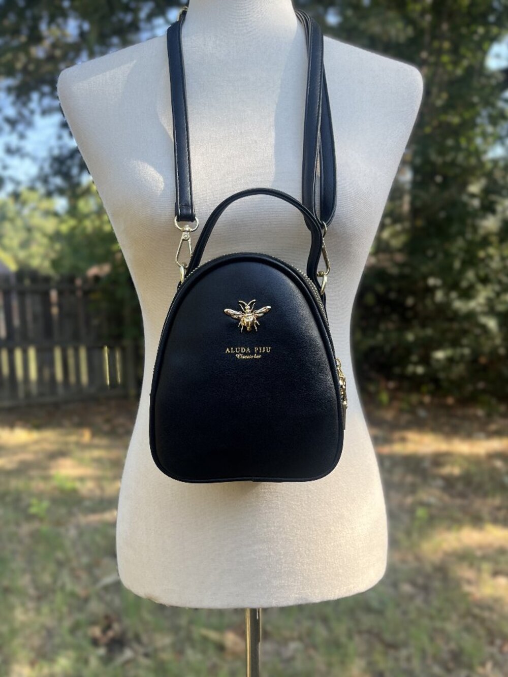Aluda Piju "Classic Bai" Convertible Mini Backpack & Crossbody Bag
